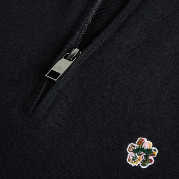 Ted Baker Tooting Merino Wool Half Zip Sweater in Navy Sz M NWT - Picture 6 of 12